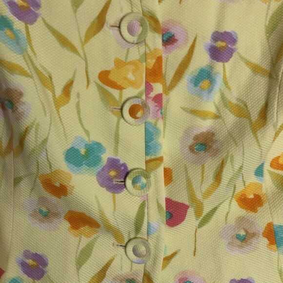 Floral Skirt Set Womens 12 Herbert Grossman by Cynthia Sobel VTG 2 Pc Suit S/SL - Picture 6 of 16